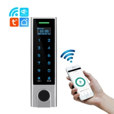 الصين نظام التحكم في الوصول الذكي RFID، قفل باب لوحة المفاتيح الرقمية بدون مفتاح مع شاشة OLED، قارئ بصمات الأصابع البيومترية الصانع