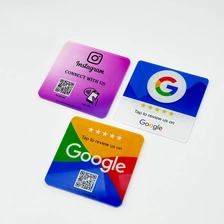 Cina Tag menu plakat nfc akrilik yang dapat diprogram, kartu akrilik ulasan nfc google akrilik kustom pabrikan