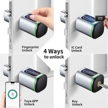 China Fechadura de porta inteligente antifurto de alta segurança Tuya Smart Life biométrica fechadura inteligente de impressão digital eletrônica inteligente fabricante