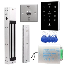 Қытай IC ID пернетақтасы бар DC12v RFID қол жеткізуді басқару жинағы 280кг Магниттік құлыпты басу арқылы шығу түймесі DC12v 5A қуат көзі фабрикант