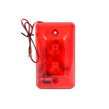 চীন লাল রঙের ওয়্যার 120DB লাউডার স্পিকারের ভিতরে সিকিউরিটি অ্যালার্ম অ্যান্টি থেফ্ট ডাবল বুজারের জন্য LED স্ট্রোব সাইরেন ব্যবহার করে নির্মাতা
