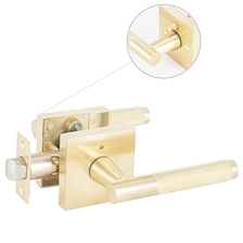 China Conjunto de alavancas quadradas de privacidade/alavancas de design para portas de madeira/lavagem tubular de banheiro fechadura de alavanca de porta fabricante