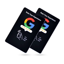 China Impressão personalizada de cartão de revisão de 13,56 MHz NFC Google Review Card NTAG213 Cartão de revisão NFC de plástico fabricante