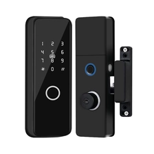 China Waterproof Intelligent Wifi Biometric Electric Mortise Keyless Digital Smart Glass Electronic Door Lock Fingerprint manufacturer