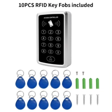 China Fonte de alimentação com fechadura magnética elétrica, 280kg, 600lb, 10 chaves, botão de saída, cartão rfid, kit de sistema de controle de acesso para porta fabricante