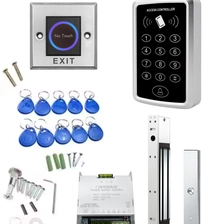 China Kit de controle de acesso de instalação simples inclui teclado 280kg fechadura magnética elétrica 12V fonte de alimentação cartões de interruptor de indução infravermelha fabricante