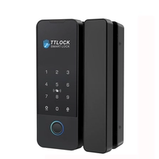 China Fechadura inteligente para escritório, sem chave, impressão digital, sem moldura, porta de vidro, cobertura completa, wi-fi, aplicativo tuya, vidro inteligente, senha, bloqueio de cartão fabricante