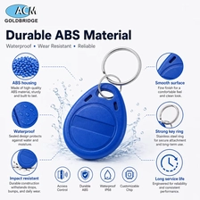Çin Fabrika Özel Yazılabilir 13.56 MHz ABS Su Geçirmez RFID Anahtarlık Akıllı Jeton Etiketi Elektronik Güvenlik Kapısı Erişim Kontrolü Kaynağı üretici firma