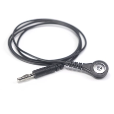 China Customized 4.0mm Banana Plug Male to 4.0mm Electrode Female Snap Cable for Massager ECG/EKG/EEG/EMG Adapter Cable manufacturer
