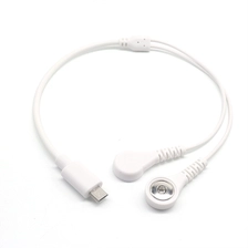 Çin Mikro USB B - 4.0mm Elektrot Dişi Çıtçıtlı EKG Kablosu üretici firma
