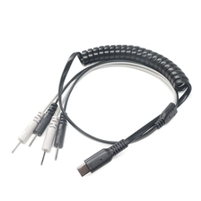 Çin USB C Erkek - 2.0mm Elektrot Erkek Pin Kurşun Tel Yaylı Spiral Sarmal Kordon Kablosu üretici firma