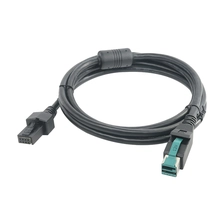 中国 12V PoweredUSB 公头转 2 X 4 针连接器，用于打印机 POS 系统 制造商