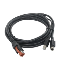中国 24V 供电 USB 扩展 Y 型分路器电缆转 USB B 公头带 3 针 Din 连接器 制造商