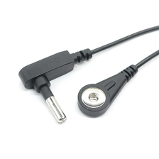 Çin 90 Derece Sağ Açı Muz Fiş Konnektörü - 4.0mm EKG Geçmeli Sarmal Topraklama Kablosu üretici firma