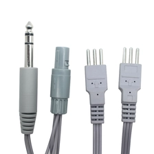 China HEYMED LEMO Aviation Connector to 6.35mm Audio Male Plug to 3-Pin Connecting Cable - Certified Medical - Grade manufacturer