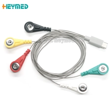 China High-Quality Type-C to 5 Lead 4.0mm Snap Cable | Durable ECG/EKG Medical Cable Supplier from Dongguan, China manufacturer