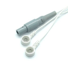 porcelana Enchufe de plástico Lemo a un conector de snap de electrodo magnético de 3.5 mm con 2 cables de cables | Fabricante de dongguan fabricante
