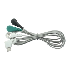 China Customized 90 Degree TYPE C Male Plug TO 3 Leads 4.0 Electrode Female Snap Cable | Dongguan TENS EMS Lead Wire Manufacturer manufacturer