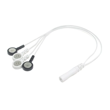 China Customized 2.0mm Round Tube Plug to 3.5mm Magnetic Female & Male Snap Cable with 2 Leads | Dongguan Medical Cable Supplier manufacturer