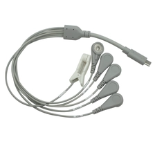 China Customized Type C to 6-Lead Electrode Snap Cable with TVNS Ear Clip ECG Snap Lead Wire | Dongguan ISO13485-Certified Medical Cable Manufacturer manufacturer