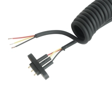 中国 医療および電子機器用の 3PIN ポゴピン コネクタへのコイル状ケーブルへのオープン |東莞医療ケーブルサプライヤー メーカー