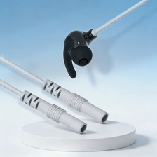 porcelana Electrodos de auricular VNS TAVNS TVNS personalizados a cable de clavija de electrodo hembra de 2,0 mm para terapia de estimulación del nervio vago auricular | Fabricante de Dongguan certificado ISO13485 fabricante