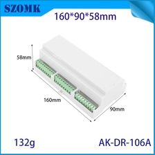 porcelana Conectores de carril Din AK-DR-106 de 160x90x58MM, adaptador de módulo de tornillo de montaje en carril Din para Pc, caja de bloque de terminales de carril Din de plástico fabricante