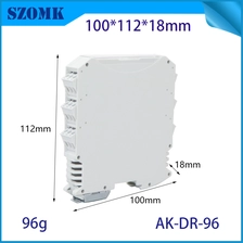 中国 100*112*18毫米AK-DR-96 DIN轨道板用于PCB板传感器电子终端塑料外壳 制造商
