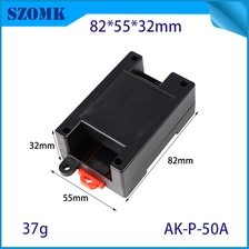中国 82*54*32毫米AK-P-50A PLC监视器工业控制盒安装ABS塑料DIN导轨外壳 制造商