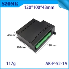 중국 120*100*48mm AK-P-52 프로젝트 제어 상자 플라스틱 격리 장벽 모듈 전기 DIN 레일 인클로저 터미널 블록 제조업체