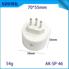 中国 AK-SP-46ブラジル標準ラウンドスマートソケットハウジングエクステンションコード空のプラグエンクロージャー70*55mm メーカー