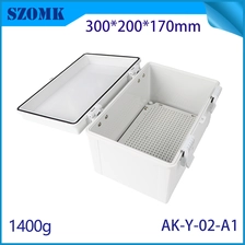 China AK-Y-02A1 Hinged Waterproof Junction Box Ip67 Electrical Circuit Breaker Mccb Case Enclosure Box For Electronic 300x200x170mm manufacturer
