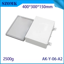 China AK-Y-06A2 Power Junction Box Waterproof Hinged Shell Protect Box Abs Pc Enclosure 400x300x150mm manufacturer