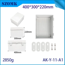 China AK-Y-11A1 Explosion-Proof Hinged Lids Ip67 Waterproof Abs Box Junction Box Dustproof Hinged Shell 400x300x220mm manufacturer