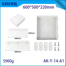 China AK-Y-14A1 Ip67 Abs Waterproof Junction Box Hinged Instrument Enclosure Control Cabinet Box Plastic Electrical Panel Box 600x500x220mm manufacturer