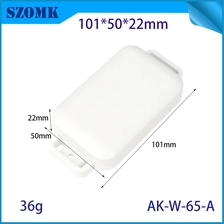porcelana AK-W-65A PCB ABS Cube de unión Caja de sensor IoT/IOOT Sistema de plástico Caso de plástico para electrónica con bridas 101*50*22 mm fabricante