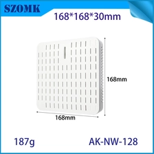 China AK-NW-128 New Sensor Enclosure Diy Abs Plastic Electronics Temperature Smoke Pir Sensor Wifi6 Coverage Ceiling AP Shell 168*168*30mm manufacturer