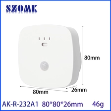 中国 80*80*26 ミリメートル AK-R-232 iot スマートホームワイヤレスセンサーエンクロージャ湿度と温度シェル Szomk Pir 温度センサーエンクロージャ メーカー