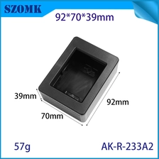 中国 92*70*39 ミリメートル AK-R-233 ディスプレイハウジングスクリーン電子 Lcd カバーメーカーワイヤレスリモートスイッチ ABS ディスプレイテーブルエンクロージャ メーカー