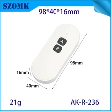 Chine Boîtier en plastique pour télécommande sans fil, 98x40x16mm, AK-R-236, 433mhz, radiofréquence (Rf), avec deux boutons 