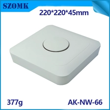 China SZOMK liefert werkseitig ein Netzwerk-Kunststoffgehäuse für die runde Elektronikbox AK-NW-66 Hersteller