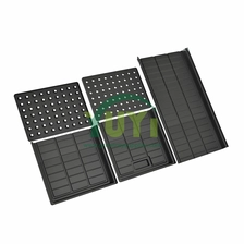 China Bandeja de rolamento de plástico ABS com bancos verticais longos e brancos e pretos personalizados para cultivo de plantas, bandeja de inundação para hidroponia fabricante