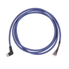 China M12 12 17-polige Buchse, abgewinkeltes, einseitig geschirmtes, blaues oder violettes PUR-Kabel Hersteller