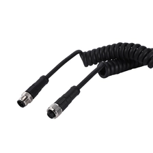 Chiny M12 3 4 5 styków prosty lub kątowy żeński kabel spiralny producent