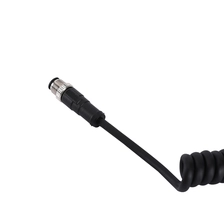 Chiny M12 proste męskie 5 6 8 pin Zwijany kabel spiralny producent