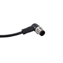 China M12 3-poliger Stecker, abgewinkelter, umspritzter Stecker Hersteller