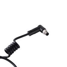 China M8 3-pin male right angle spiral cable manufacturer