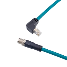 China M12-Stecker auf RJ45-Winkelanschlusskabel Hersteller