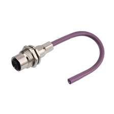 China M12 5-Pole Bulkhead Connector cable manufacturer