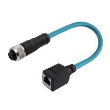 China M12 D-Coded Male to cat5e female Plug manufacturer